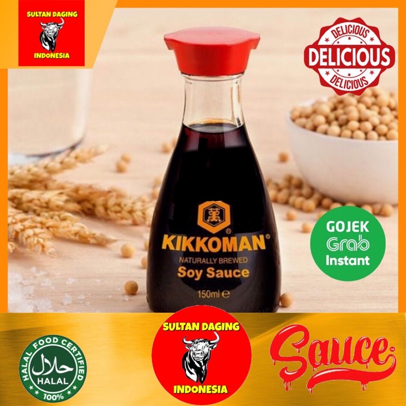 

SOY SAUCE JEPANG KIKKOMAN HALAL 150 ML/ SOY SAUCE/ KECAP ASIN DAGING/ SOY SAUCE SUSHI/ KECAP ASIN JEPANG/ KECAP ASIN SALMON