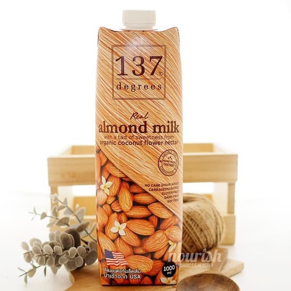 137 Degrees Real Almond Milk With Organic Coconut Nectar 1L