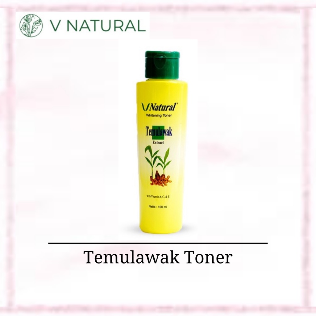 VNatural / V Natural Whitening Toner Temulawak 100ml (official-100% original)