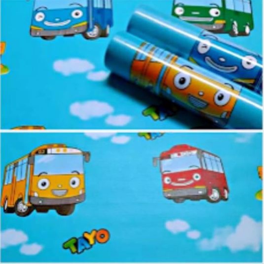 Wallpaper Dinding Sticker 45Cmx9M Dinding Bata Garis Batik Karakter Lucu Worldhome66