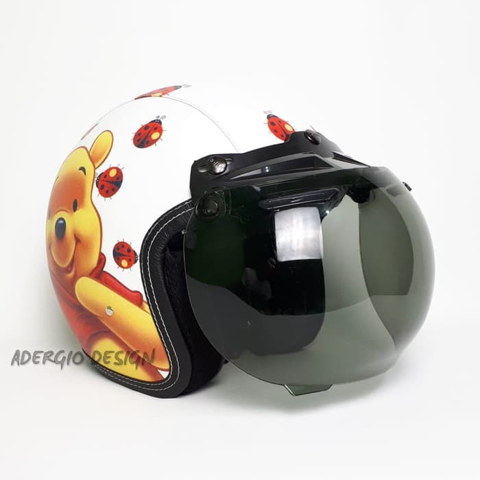 Helm Bogo Retro Klasik SNI - Winnie the Pooh 1 Bukan INK KYT JPN