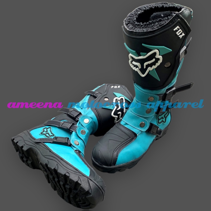 Sepatu MX Boots SV - Sepatu Trail - Sepatu Motocross - Sepatu Enduro - Sepatu Adventure - Sepatu Touring Moto - Tosca Black