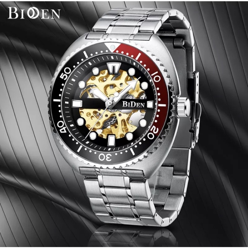 Jam Tangan Pria Automatic Turtle Cola Stainless Steel Biden Original