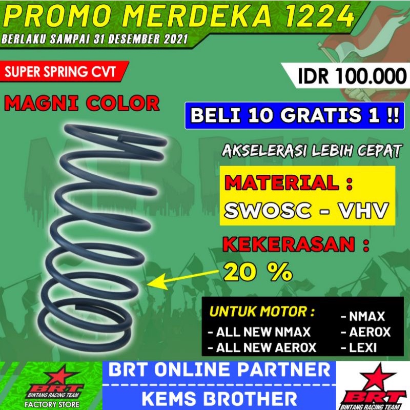 PER CVT BRT ALL MATIC NMAX AEROX  ALL NEW NMAX ALL NEW AEROX LEXI MIO 10%-15% DAN 20%