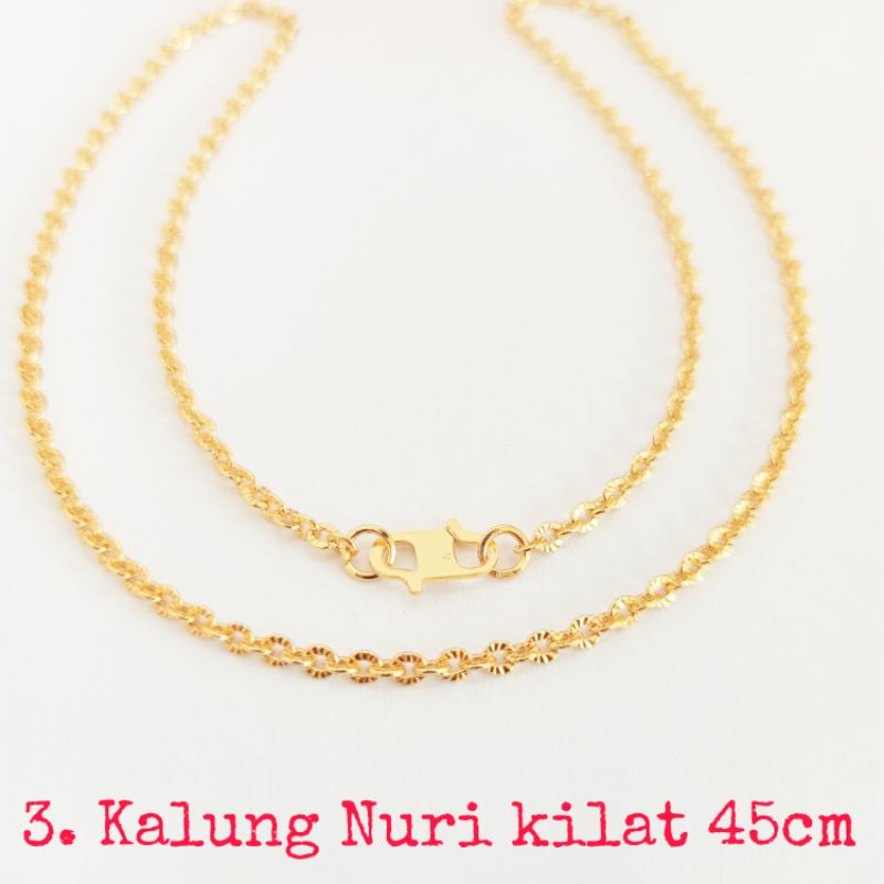 Kalung Nuri kilat pria/wanita panjang 45cm