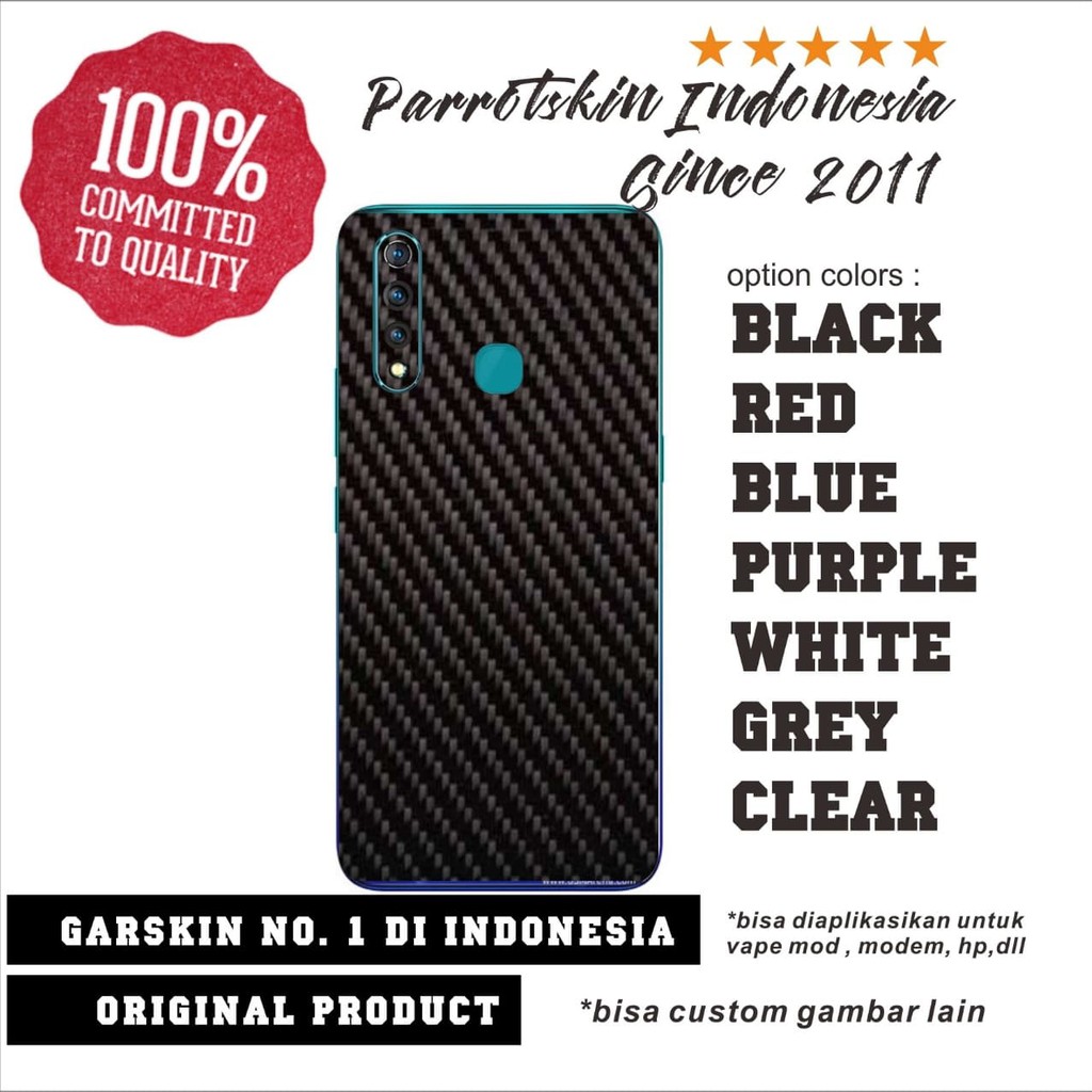 vivo z1 pro Skin Carbon Back Garskin Anti Gores