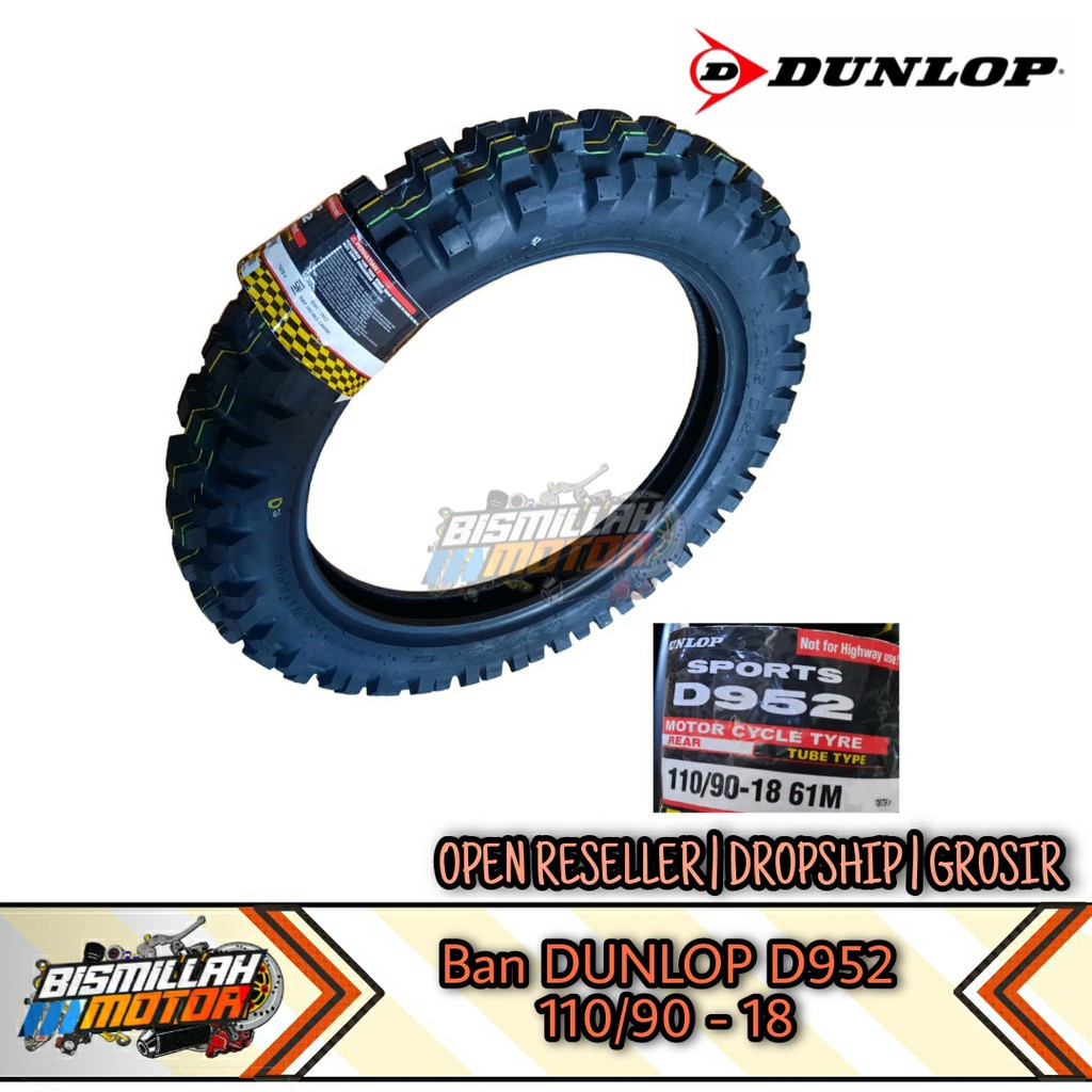 BAN TRAIL DUNLOP D952 110/90 RING 18