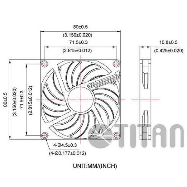 Kipas Heatsink CPU Fan 80mm 12V 2PIN XH2.54 - DC8010 - Black