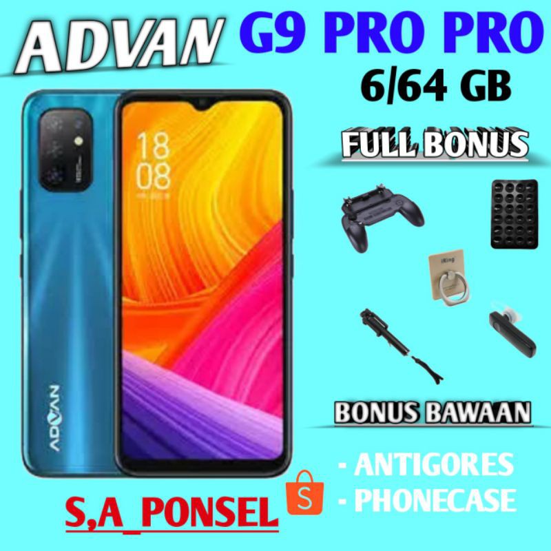 ADVAN G9 PRO 4K POWER FOR GAMING RAM 6/64 GB GARANSI RESMI