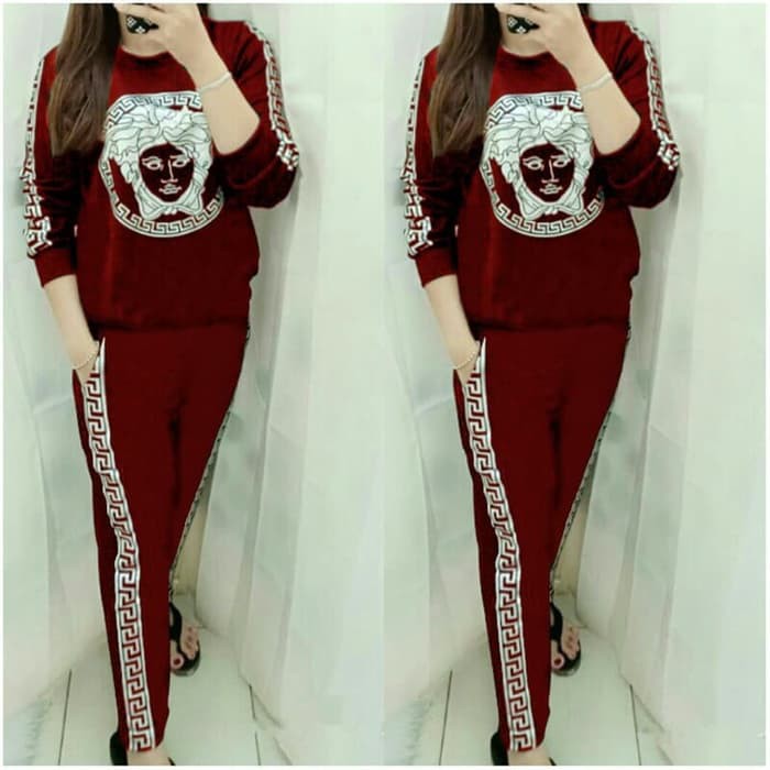 Setelan olahraga muslim lari senam training kaos celana baju qirani bms believe jumbo big size i.672