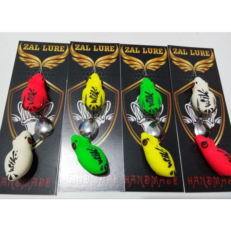 SOFT FROG 4,2cm BONUS BODY KARET CANGKANG ZAL LURE. sof frog. umpan karet. umpan mainan. umpan palsu