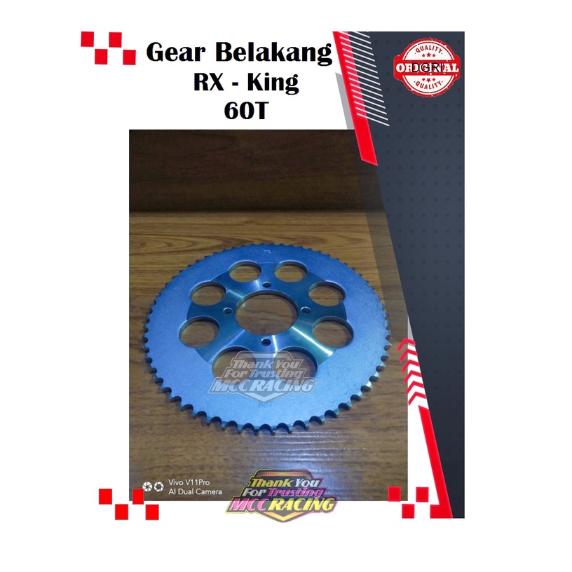 GIR BELAKANG 60T RXK VEGA RXS JUPITER F1ZR ALFA CROSS TRAIL GEAR 60T RX KING BELAKANG HIGH QUALITY