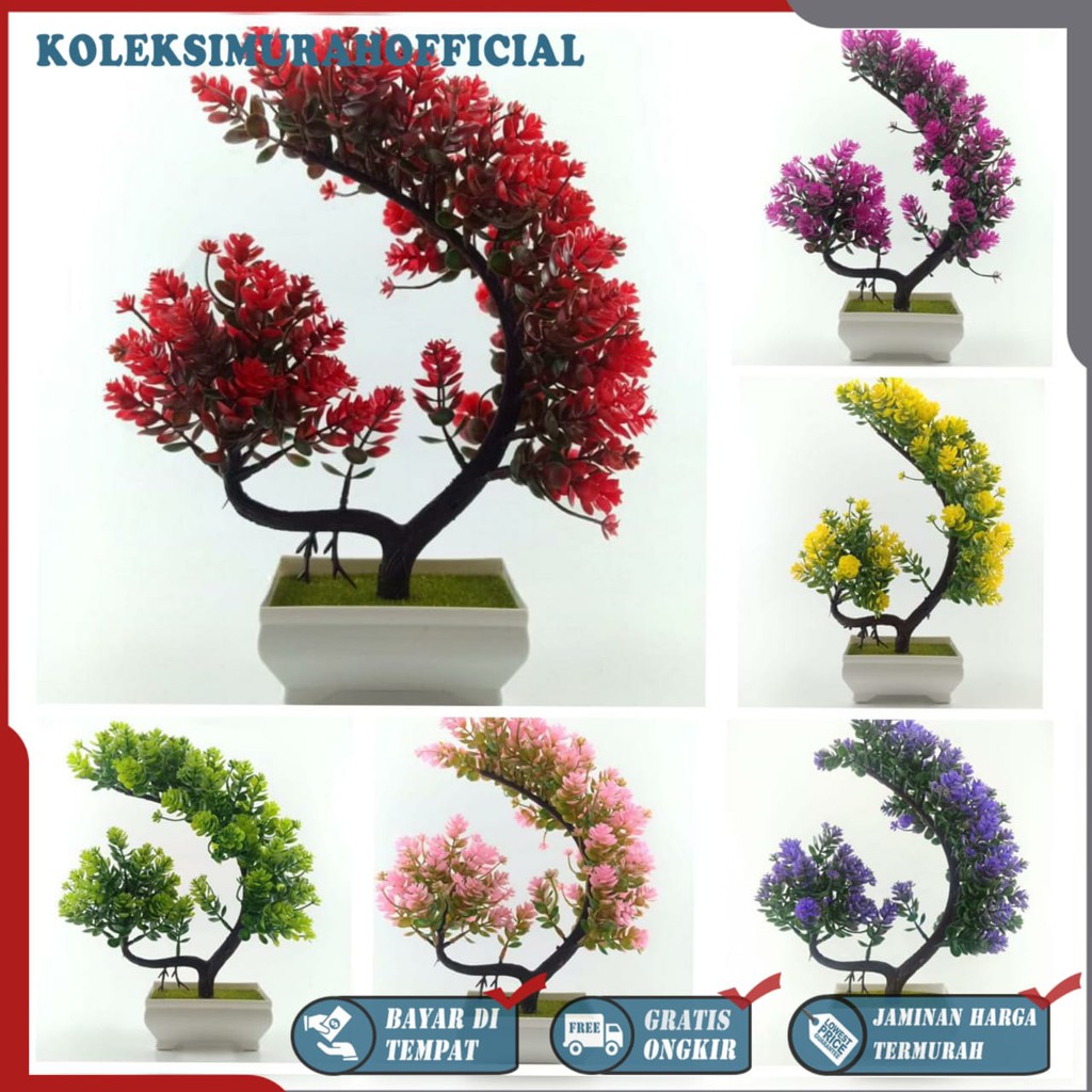 COD BUNGA PLASTIK BUNGA BONSAI  BUNGA ARTIFISIAL BUNGA HIASAN MEJA TANAMAN HIAS PLASTIK BP8827