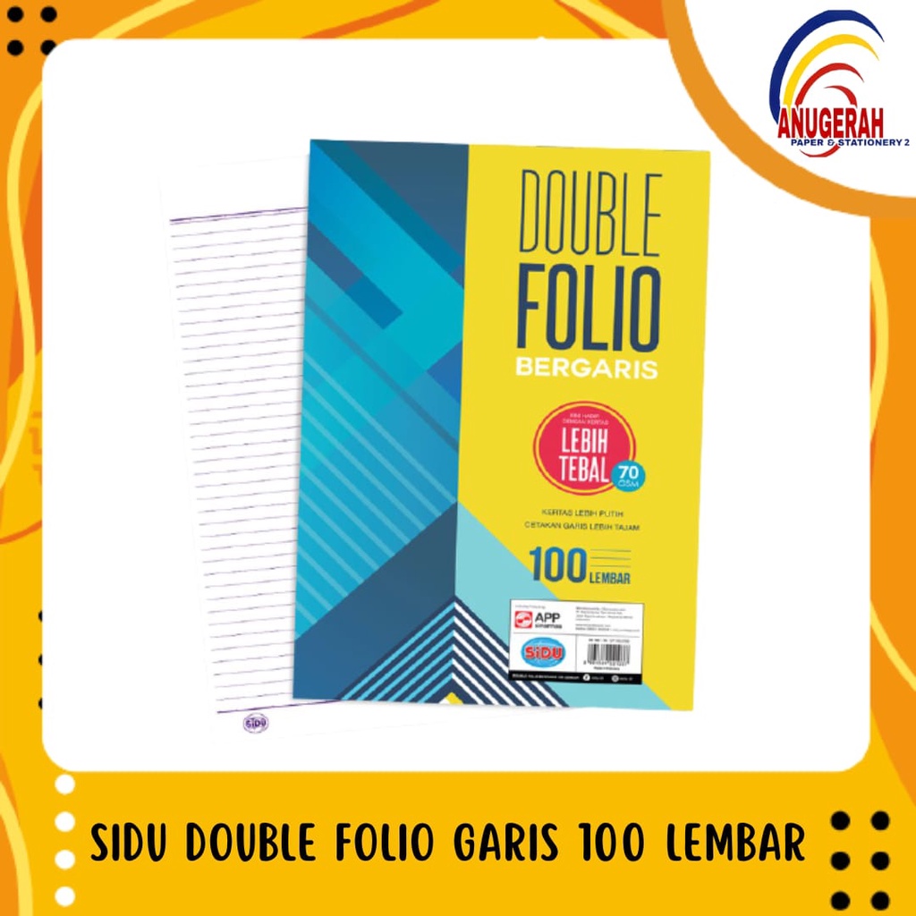 

DOUBLE FOLIO SIDU 100 LEMBAR (PAK)