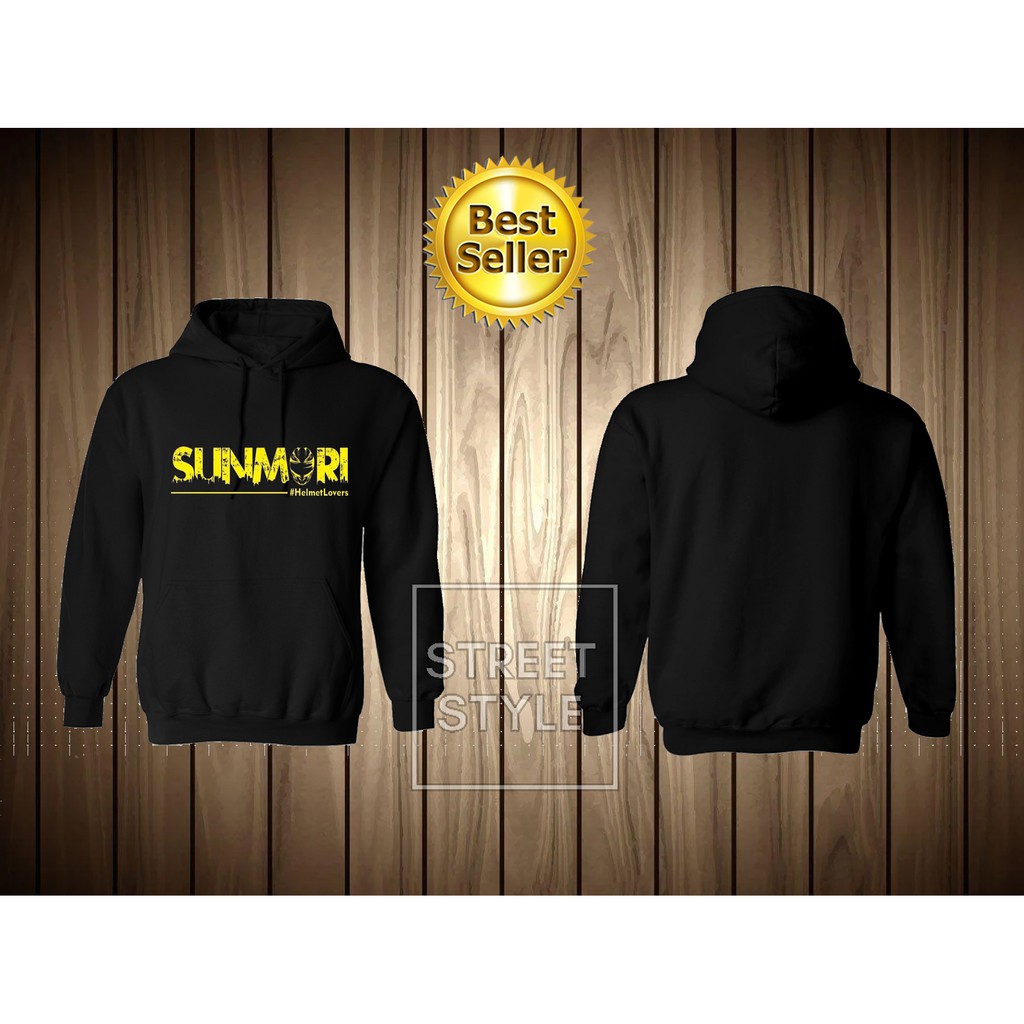 Jaket Sweater Hoodie SUNMORI Pria & Wanita SUNMORI HELMET LOVERS