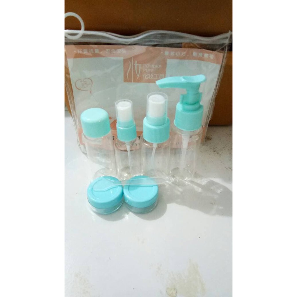 IKILOSHOP 7 in 1 Travel Toiletries Kit Set Botol Kecil Berpergian 1 set isi 7