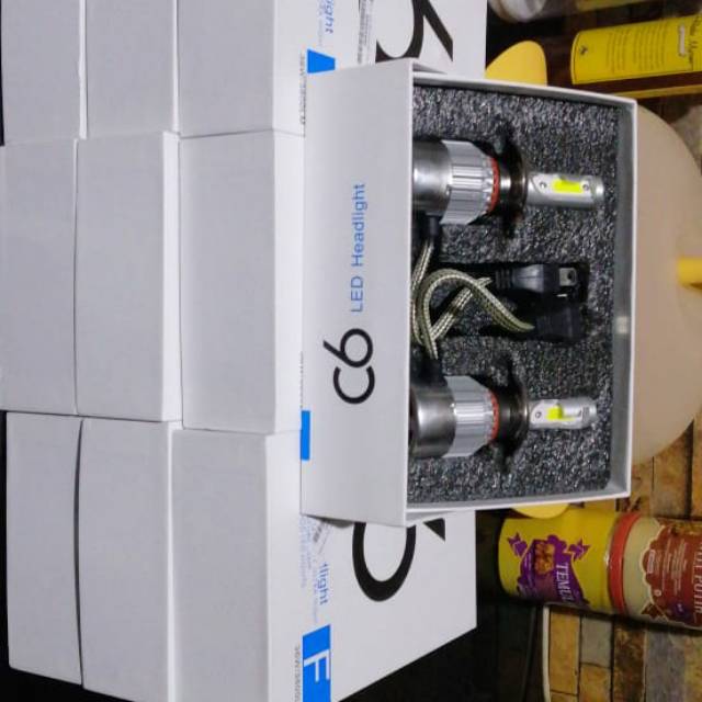 Lampu mobil LED Original C6 H4 / 2Pcs /murah banget