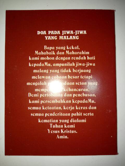 Buku Saku Katolik Purgatorium Doa Pemurnian Jiwa