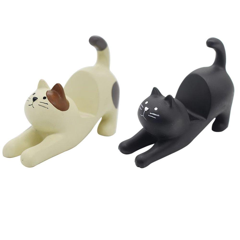 Rebuy Phone Holder Hands-Free Dekoratif 3D Mini Desktop Stand Lazy Bentuk Kucing Cat