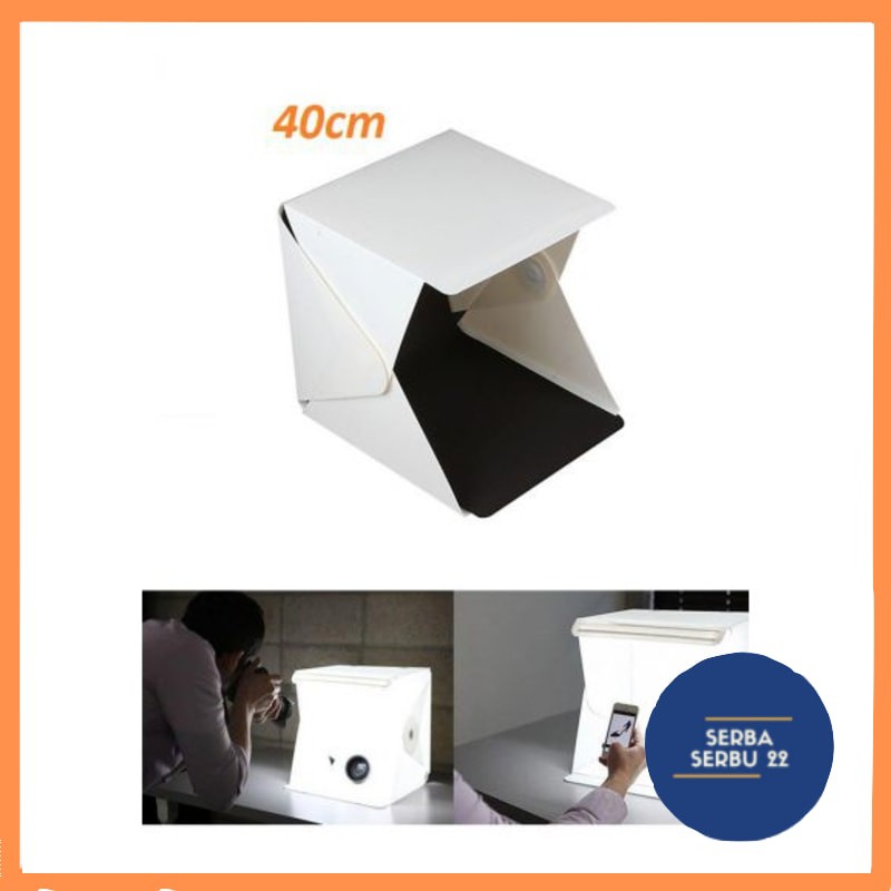 Studio  Mini Untuk  Foto  PRODUK Online / Mini Photo Studio Portable Magic Box with led [SS]