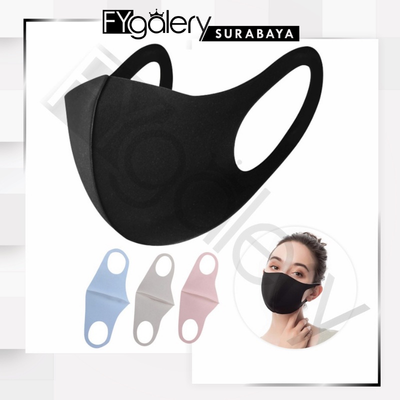 FYGALERYSURABAYA MS01 Masker Scuba Kain Dewasa Dan Anak Warna Polos Earloop