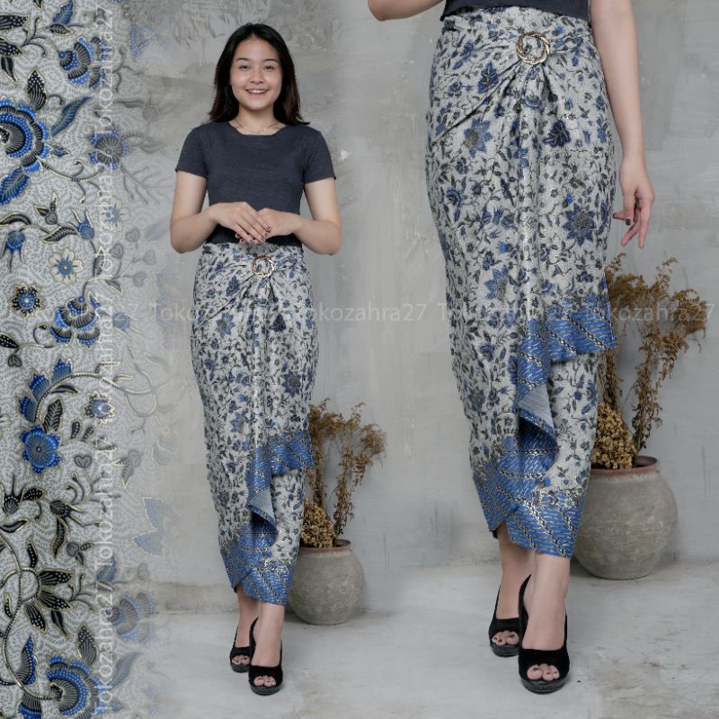 Rok Lilit Modern Motif Tanjung Rok Bawahan Kebaya Rok Kondangan Rok Serut Instan