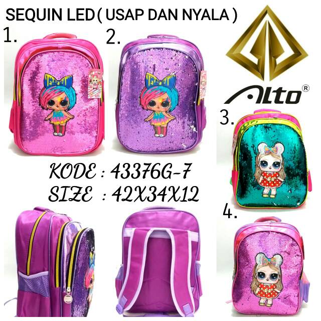 TAS RANSEL BACKPACK USAP DAN LAMPU SIZE LEBIH BESAR ALTO 43376G-7