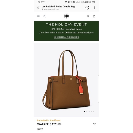 TB Walker Satchel Brown