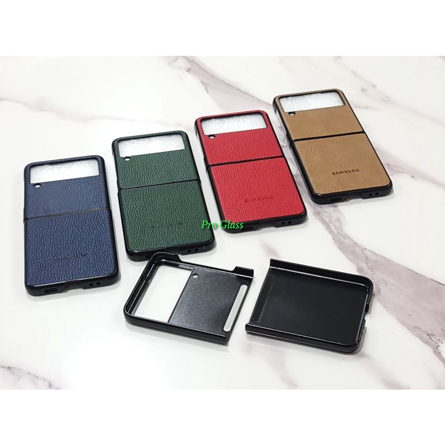 Samsung Galaxy Z Flip 3 Premium Leather Hard Case Full Cover