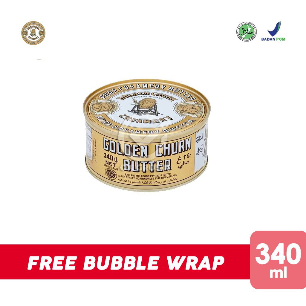 

Salted Butter Golden Churn Butter Creamy Roombutter Rombutter (Kaleng 340 gr)