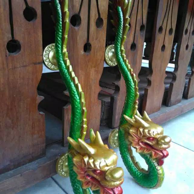 Handle Pintu / Gagang Pintu Rumah Pagar Aluminium Antik Murah Motif Naga