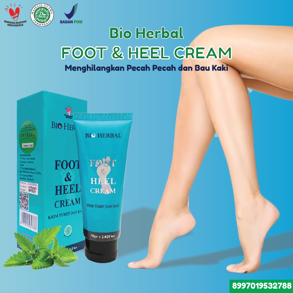 BIO HERBAL FOOT CREAM ORI - BIO HEBRAL FOOT &amp; HEEL CREAM 50GR BPOM