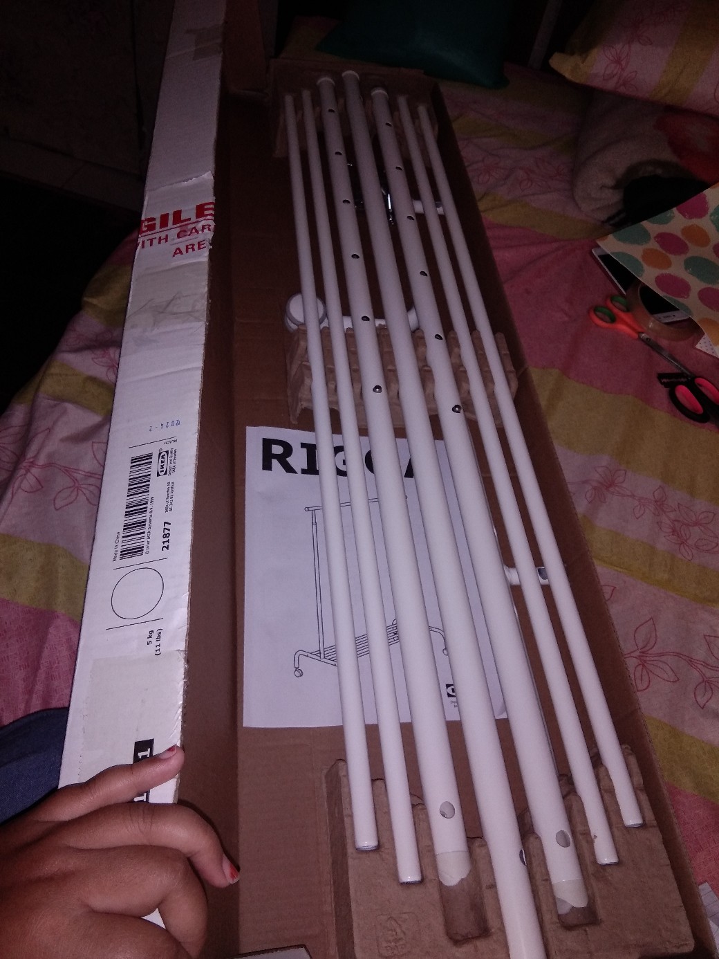 Ikea Rigga Rak Pakaian Putih