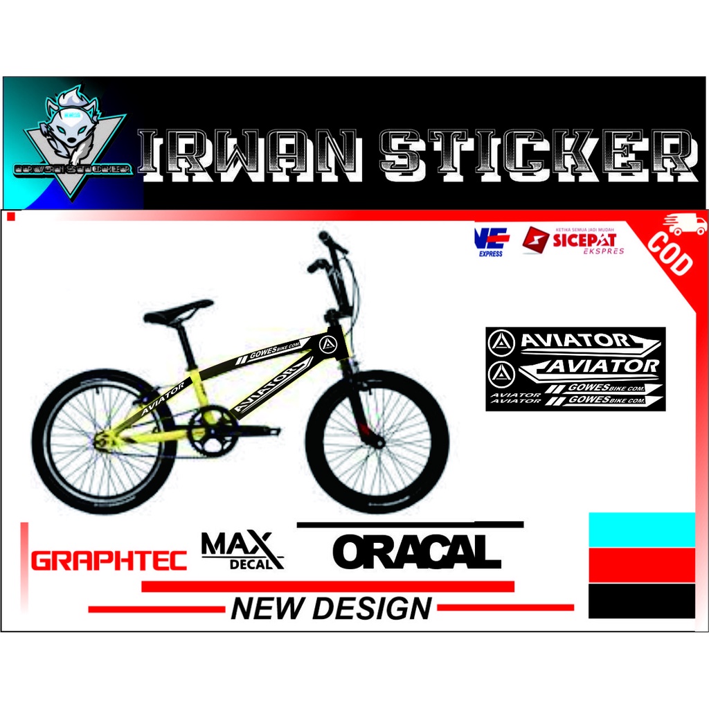 STICKER CUTTING SEPEDA AVIATOR TERLARIS