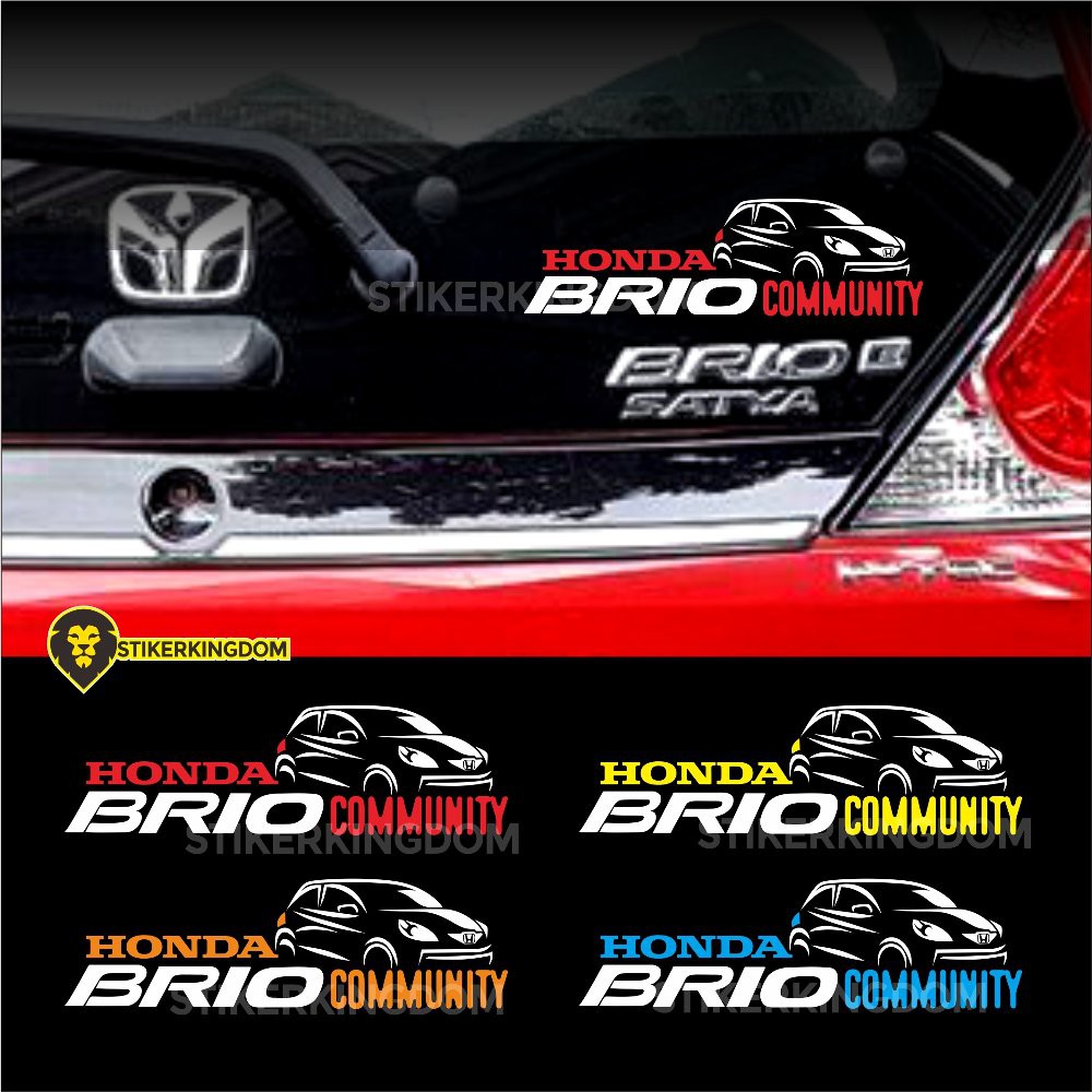 Cutting Stiker Decal Mobil Honda Brio Community Indonesia Diskon Shopee Indonesia