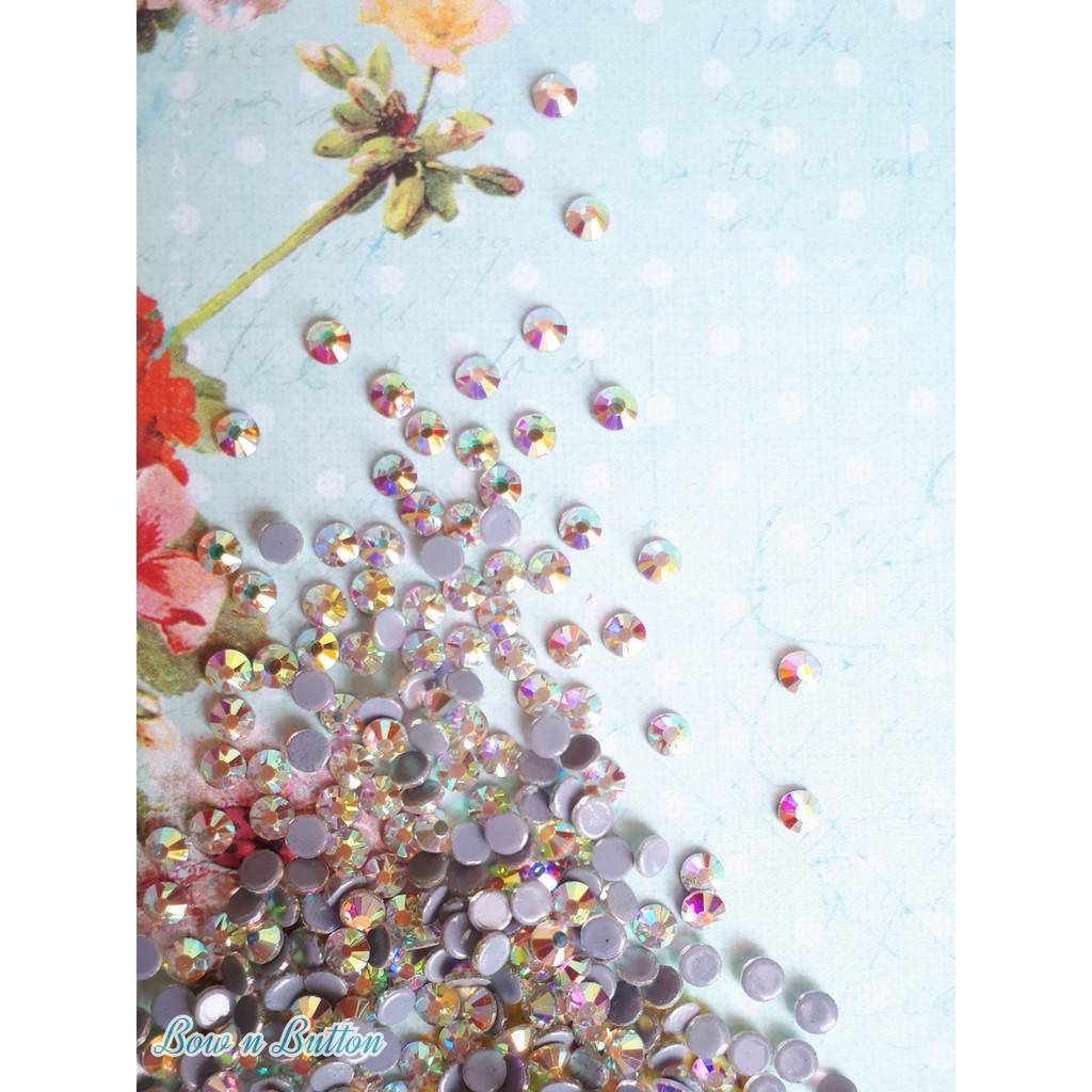 Grosir HOTFIX RHINESTONE AB White 1440 pcs ss6 ss10 ss12 ss16 ss20 kristal tempel