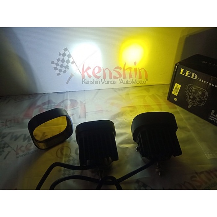 BAROKAH GAMIS Lampu Sorot 40 Watt 4 Mata Universal Model GR DC MB4 6500K foglamp anti kabut