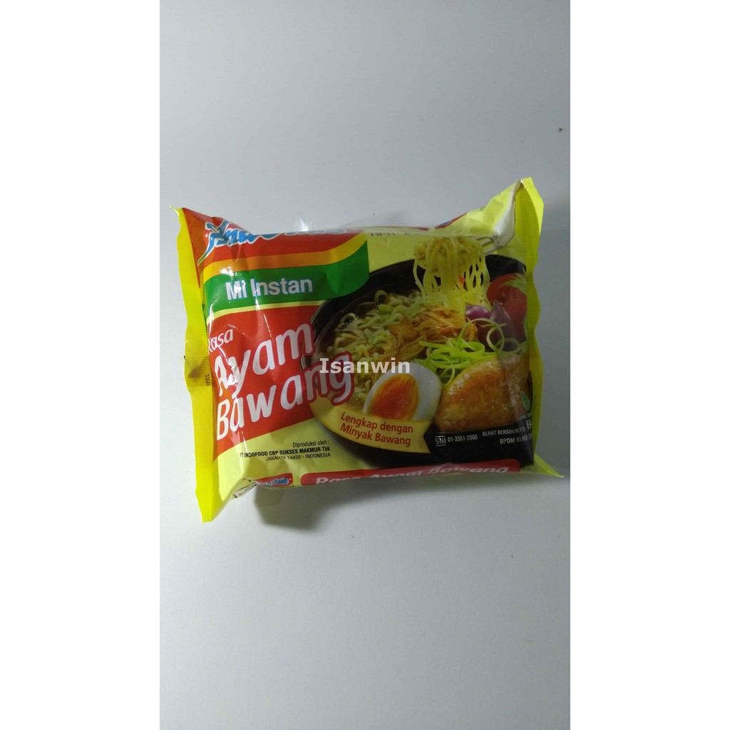 

Indomie mie instan kuah (Ayam Bawang & Soto Mi)