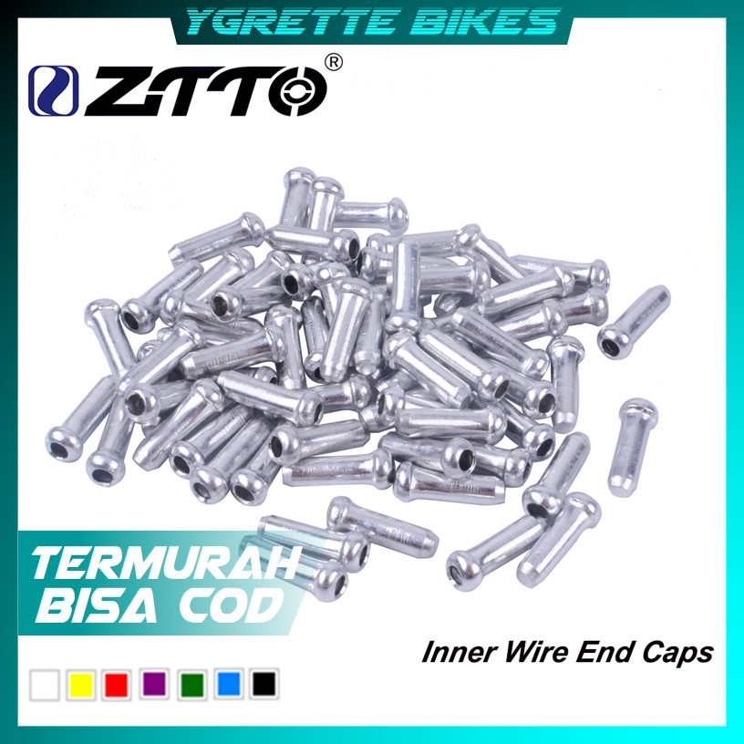 YGRETTE - TUTUP UJUNG INNER KABEL REM SHIFTER Sepeda Bahan Aluminium CABLE END CAPS ztto