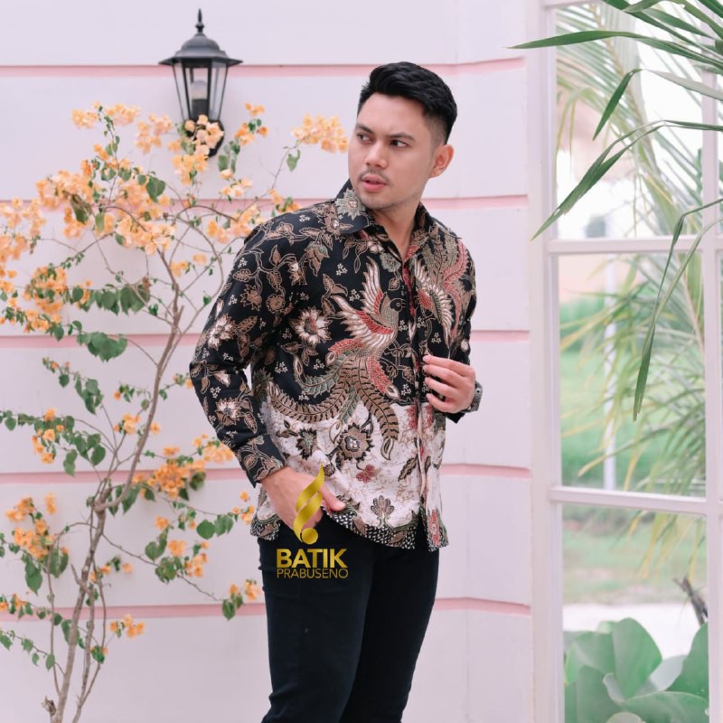 Peksi Kasmaran Batik Prabuseno Premium Kemeja Kondangan Pesta Lamaran Kerja Kantoran PNS Guru Pria L