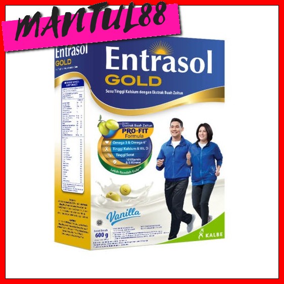 

SUSU ENTRASOL GOLD PRO-FIT VANILLA VANILA 600gr 600 gr gram MURAH profit pro fit