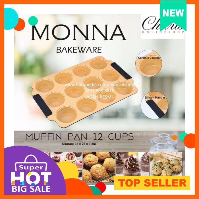 Signora Monna Bakeware Loyang Muffin Pan Cup Cake 12 Cups