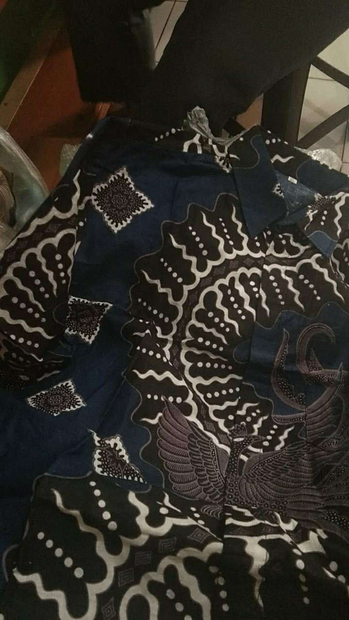 Kemeja Batik Pria Lengan Panjang Batik Size M L Xl Xxl  Bswart Hrb026 Kenongo Hem Panjang Padi
