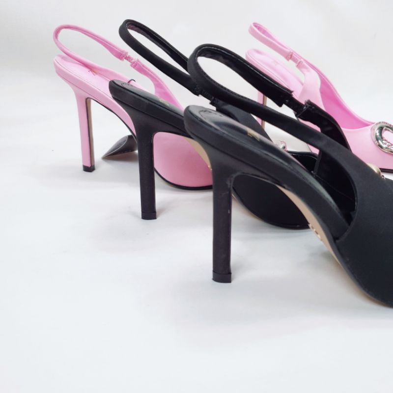 ZR Slingback High Heels with Round Gasper 1669