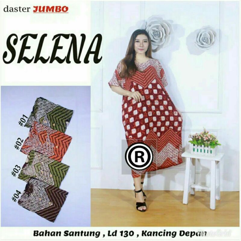 DASTER JUMBO SELENA KANCING DEPAN BUMIL MURAH ADEM