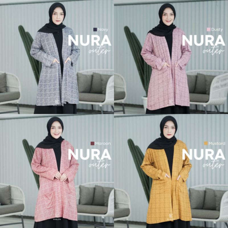 Nura outer by khalifa/outer/outer kotak-kotar/outer panjang