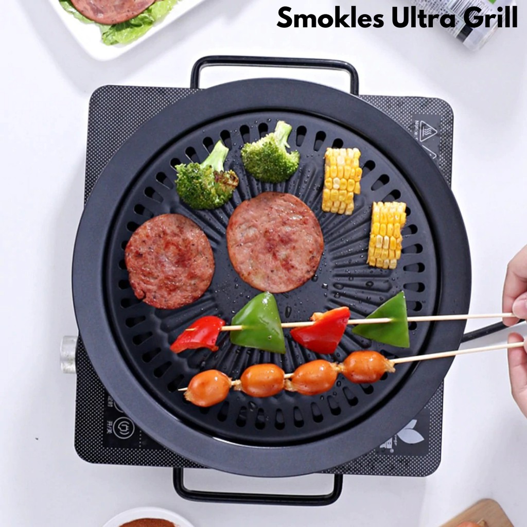 Bunda Kanaya Smokeless Grill Tempat Pemanggang Daging BBQ Grill Pan / Piring Panggang / Alat Pemanggang BBQ