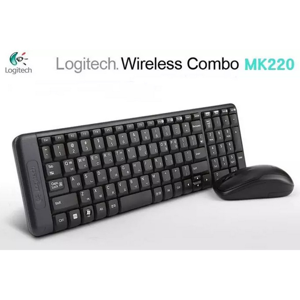 KEYBOARD MOUSE LOGITECH WIRELESS COMBO MK220