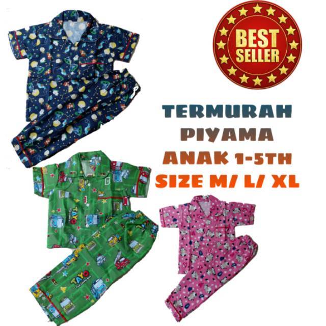 Piyama anak murah /pajamas kids / konveksi piyama grosir / setelan anak