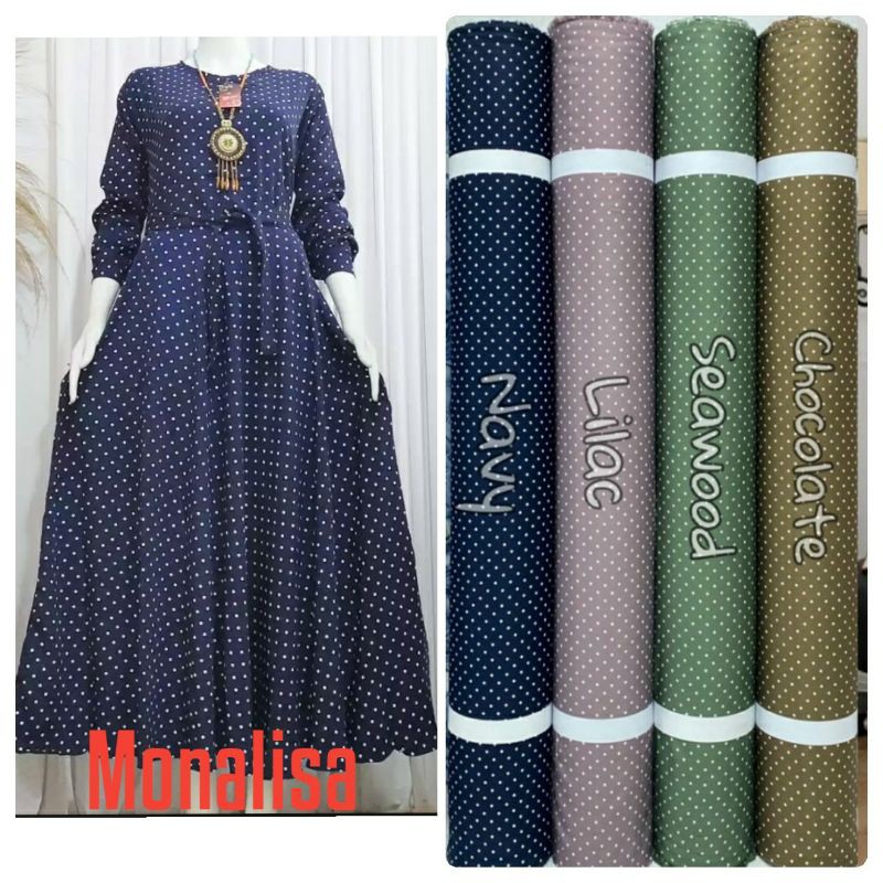 Kain Wolfis Monalisa Polkadot harga per setengah meter